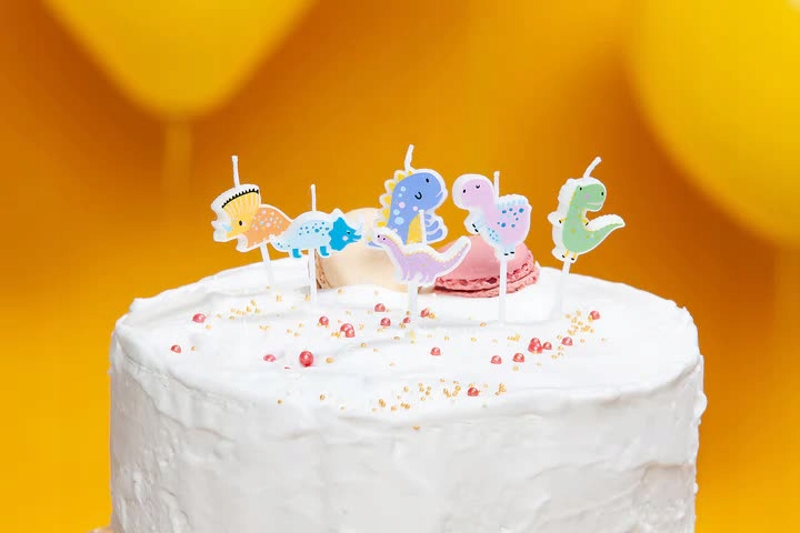 Świeczki dinozaury 6szt Marka bez marki