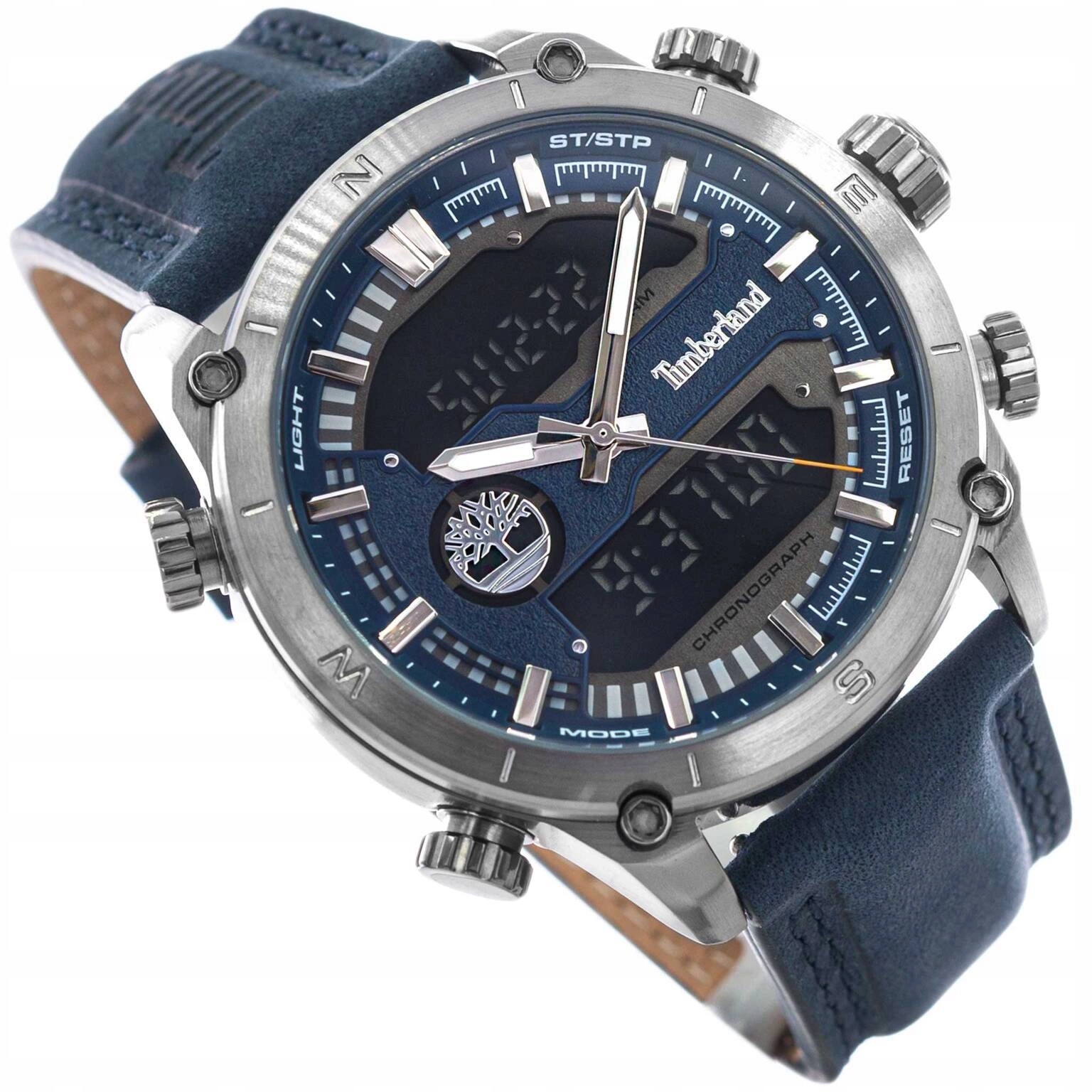 Pánské Hodinky Timberland Bucksport TDWGP2201901 Modré S Řemínkem A Alarmem