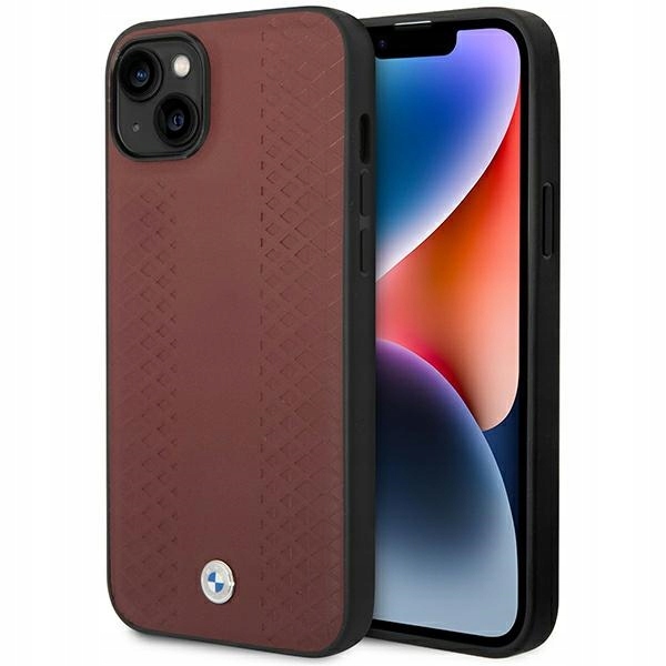 Pouzdro Bmw BMHCP14S22RFGR pro iPhone 14 15 13 6.1" burgundské/burgundy Leathe