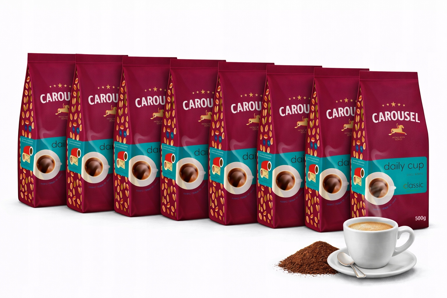 Levně Carousel Daily Cup Classic mletá káva 500 g Arabika & Robusta 01.04.2026