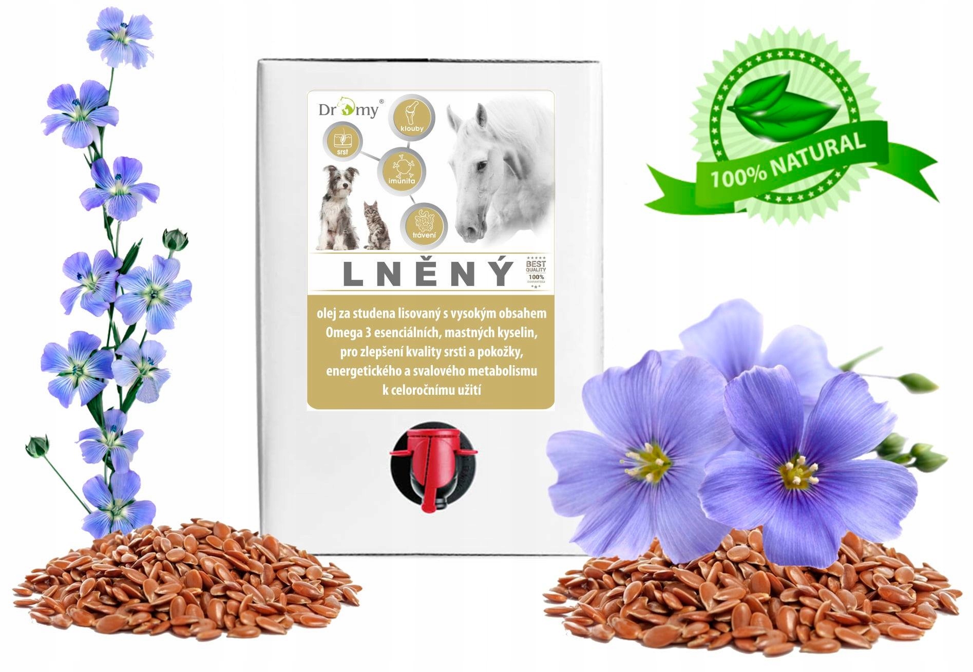 Dromy Olej Lniany Dla Koni Extra Virgin 3 Litry
