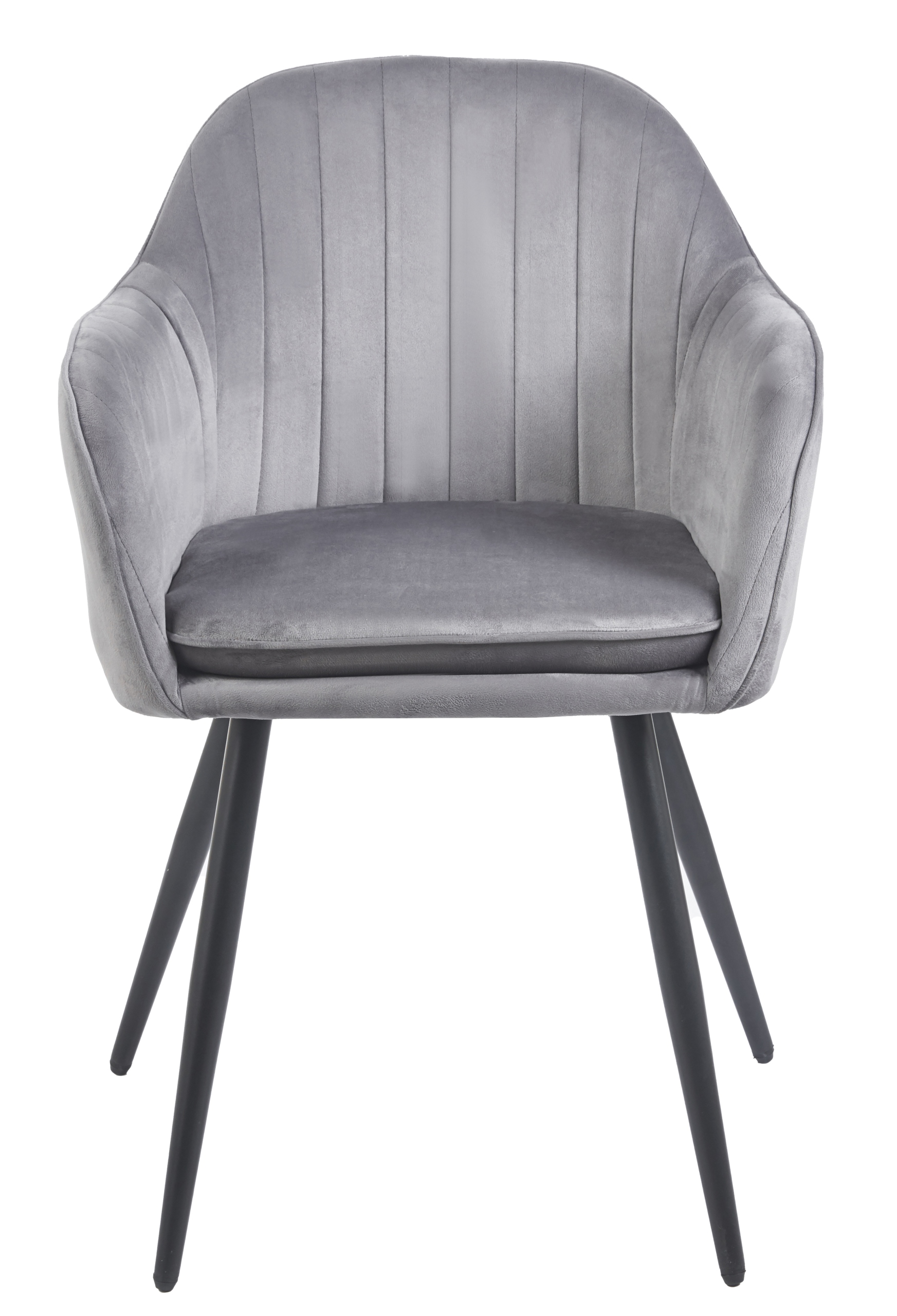 KRZESŁO TAPICEROWANE WELUROWE VELVET SZARE 813 DO SALONU JADALNI KUCHNI Głębokość mebla 55 cm