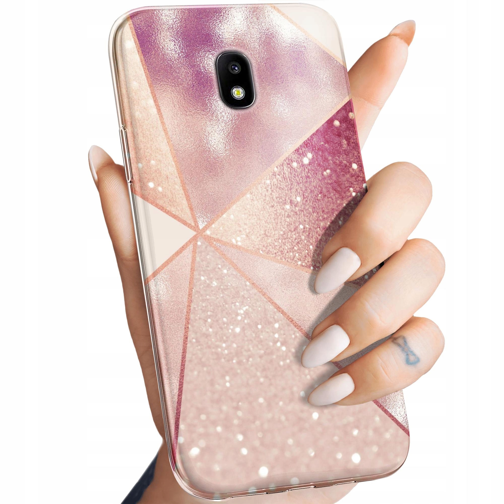 Etui Do Samsung Galaxy J3 2017 Różowe Złoto Róż Obudowa Pokrowiec