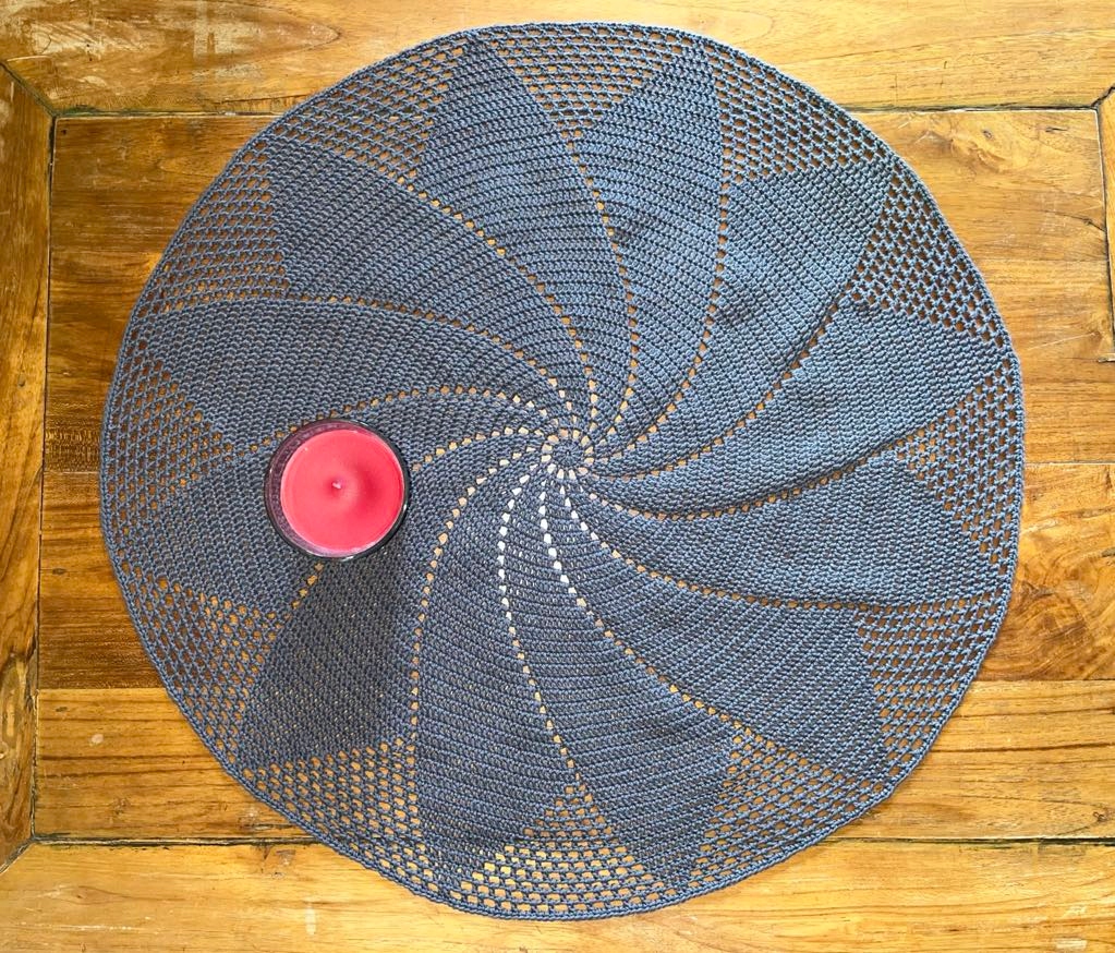 Serweta okrągła handmade 65 cm