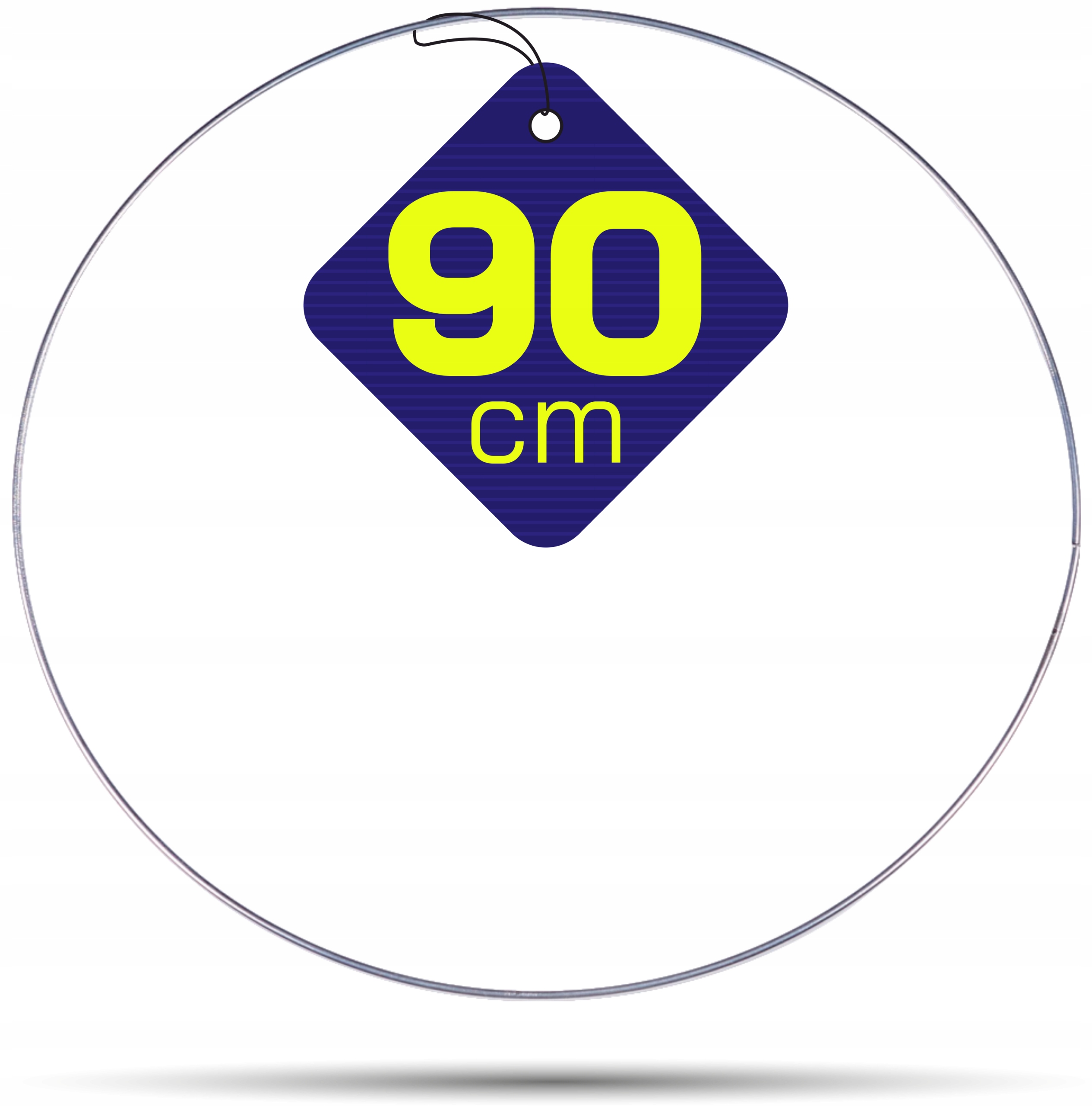 

Srebrna metalowa obręcz kółko do łapaczy snów 90cm