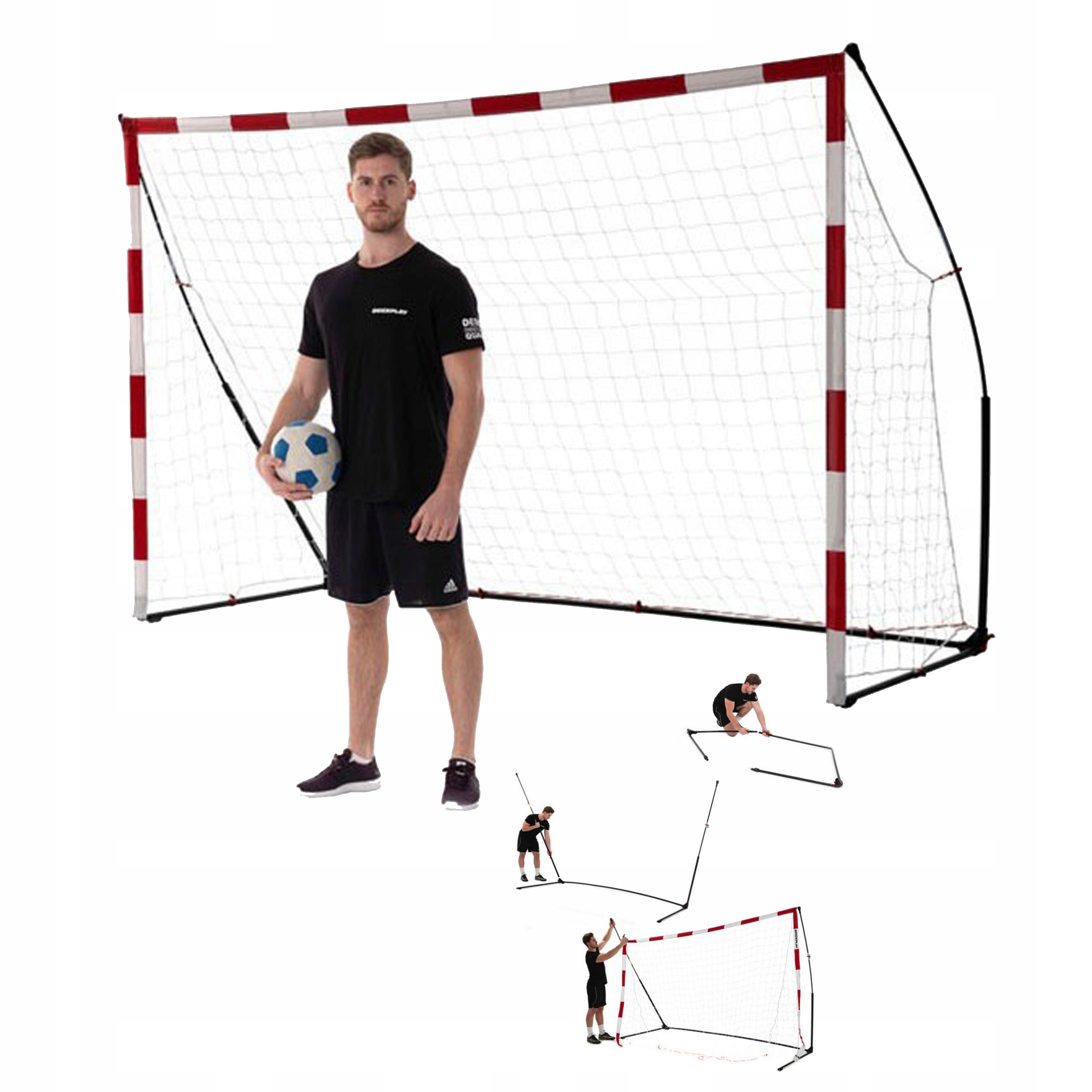 Quickplay bramka piłka ręczna handball mobilna składana senior 3x2m