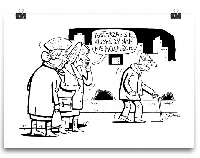 

Plakat Dziadek Postarzał Się A.mleczko