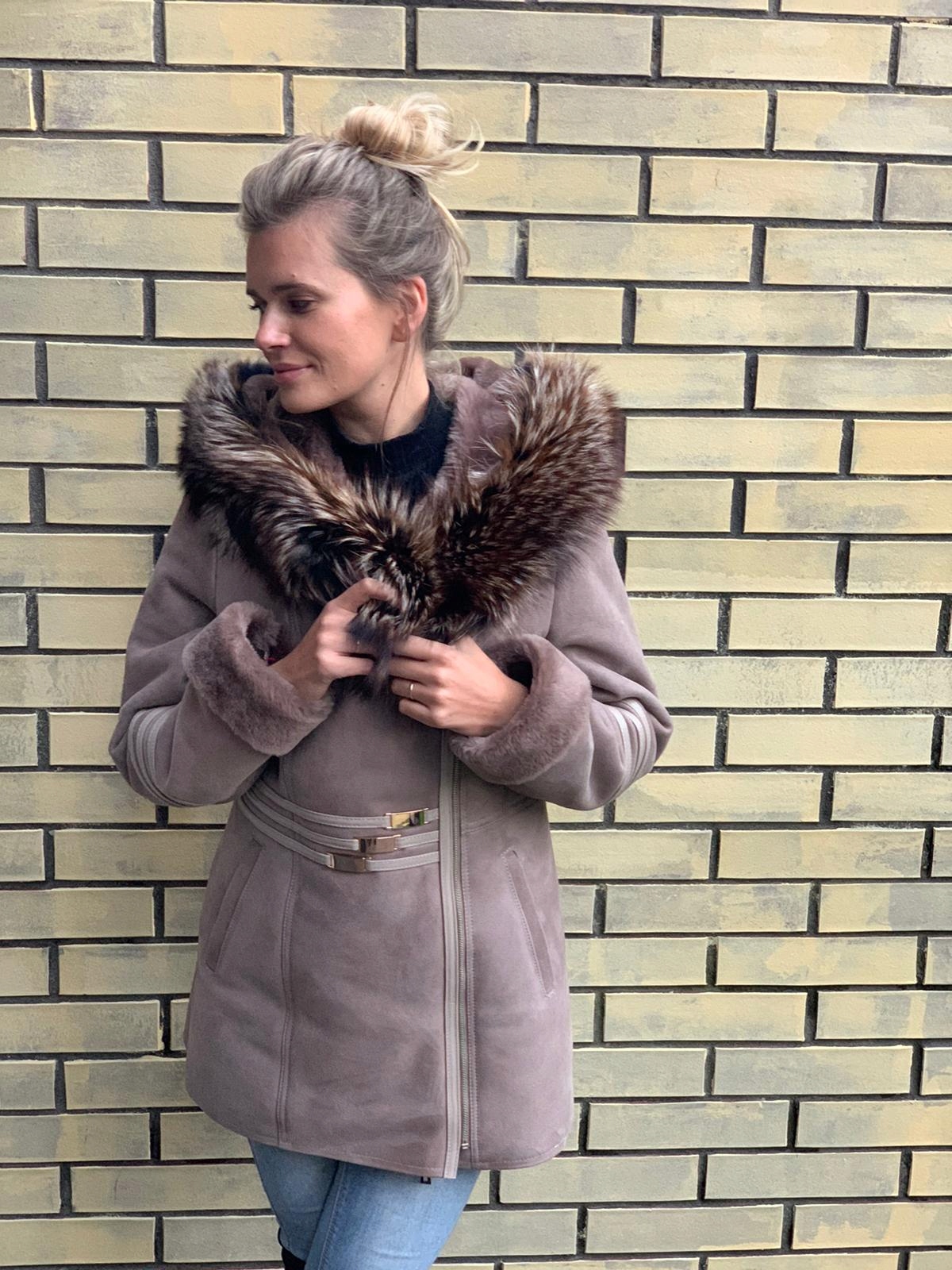 Kożuch naturalny Model Megan