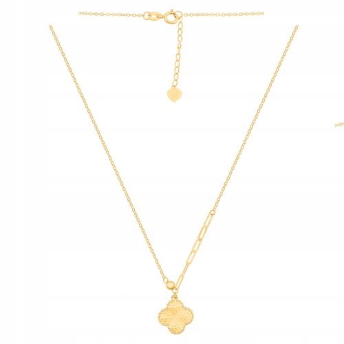 Zlatý řetízkový náhrdelník 585 Čtyřlístek 1,25 g pro ženu r44