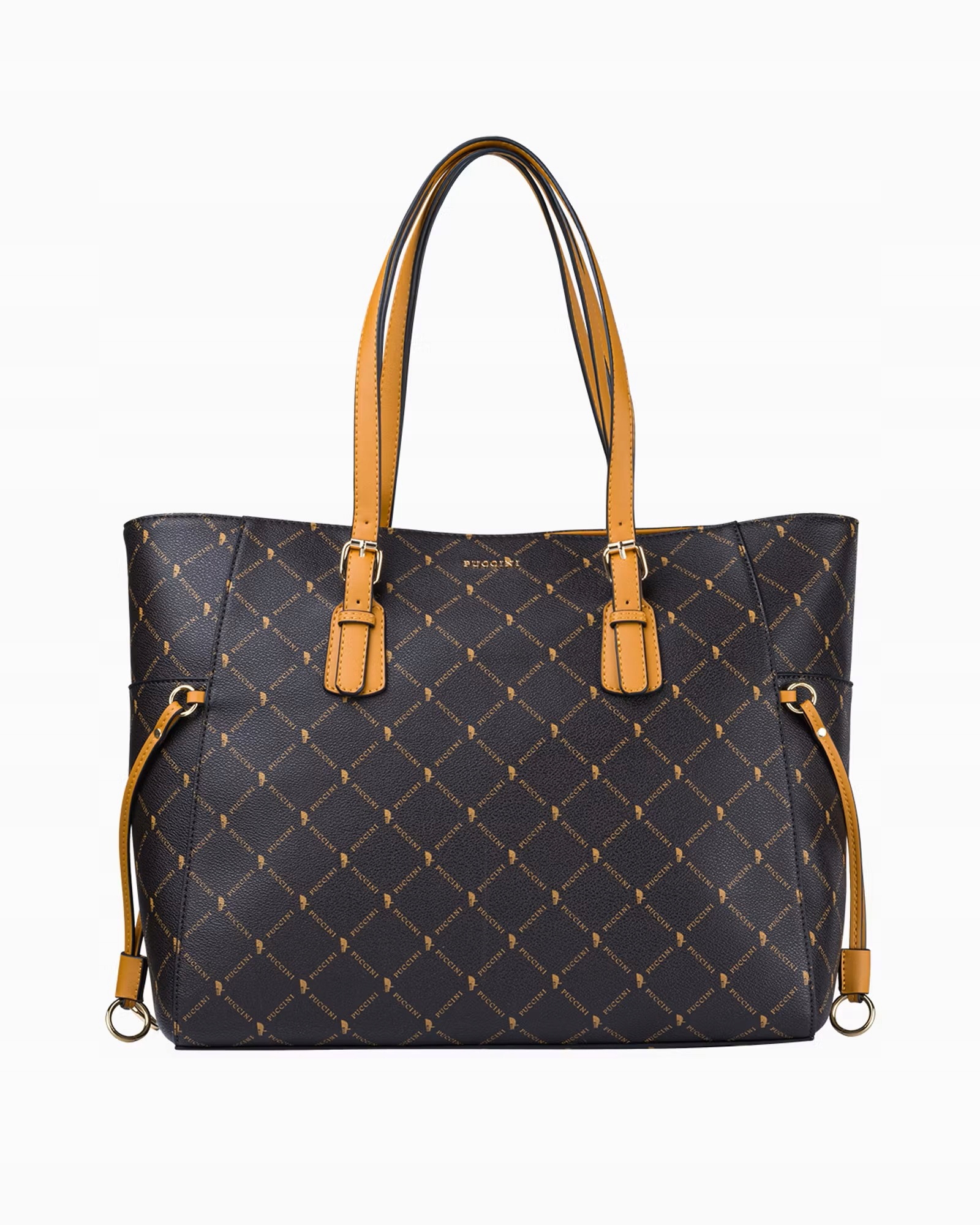 Velká hnědá shopperka A4 Puccini BLXP0002 2 klasická s monogramem