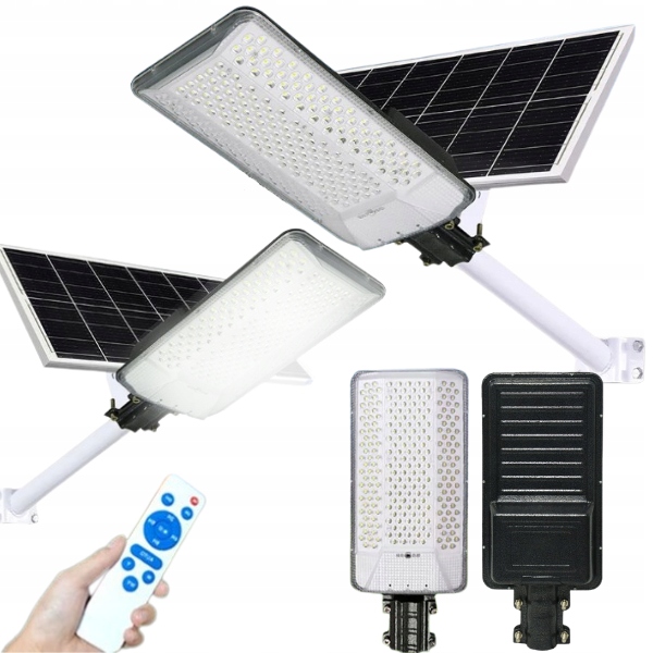 Solarna lampa Led latarnia uliczna 100W czujnik zmierzchu pilot