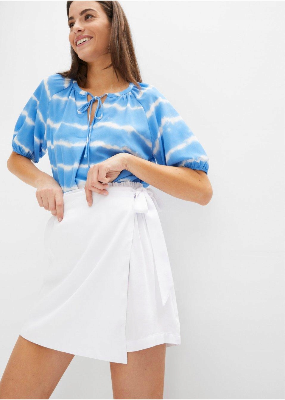 1X5F10 BONPRIX SPÓDNICO-SPODNIE BIAŁE 52 Kolor biały