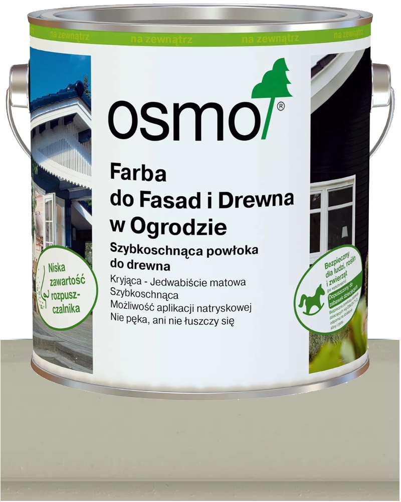 Osmo Barva pro fasády a dřevo v zahradě Achátová Šedá 7738 2,5L