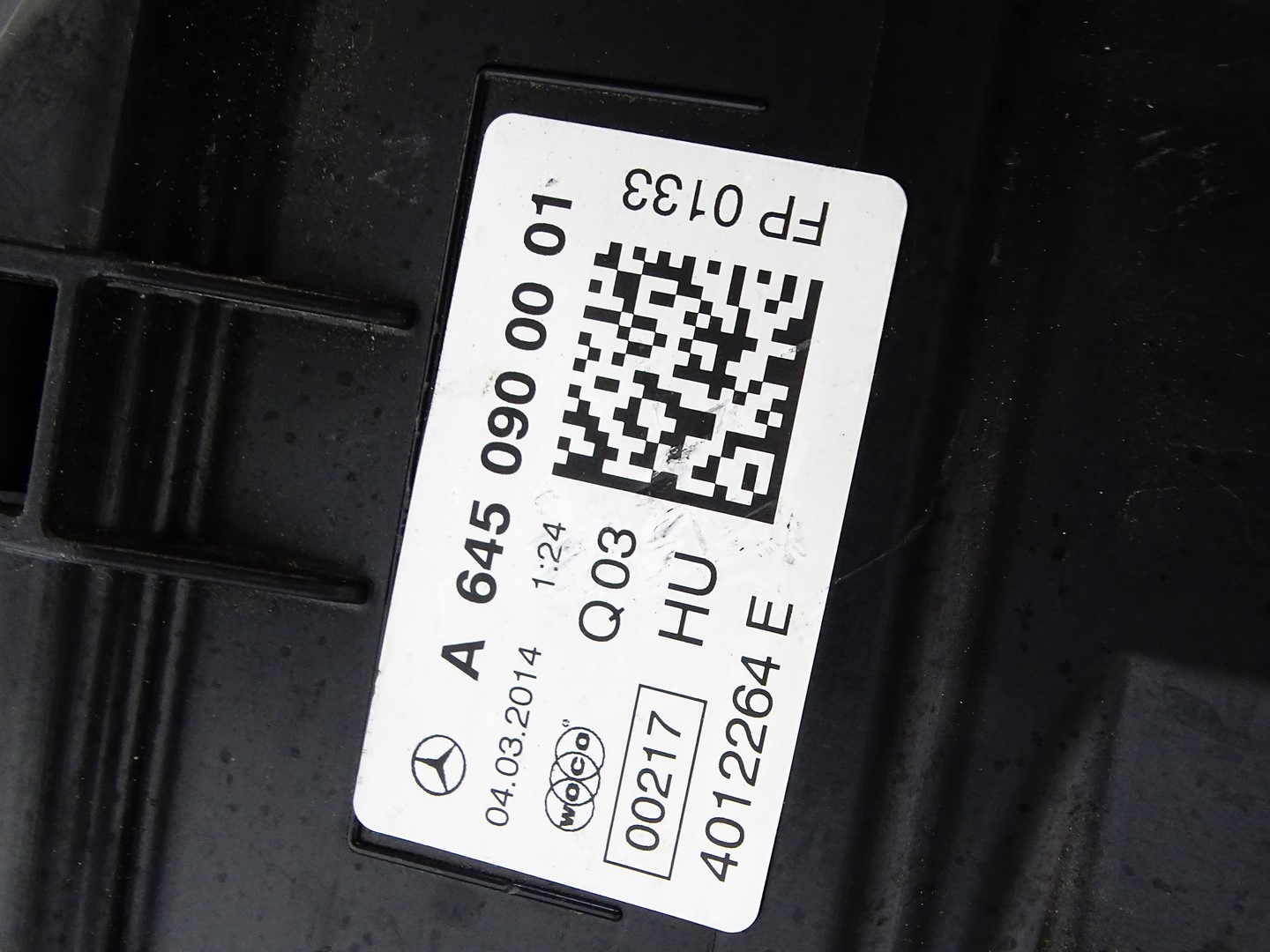 Gehäuse filter luft MERCEDES A W176 2.0 CDI A6450900001
