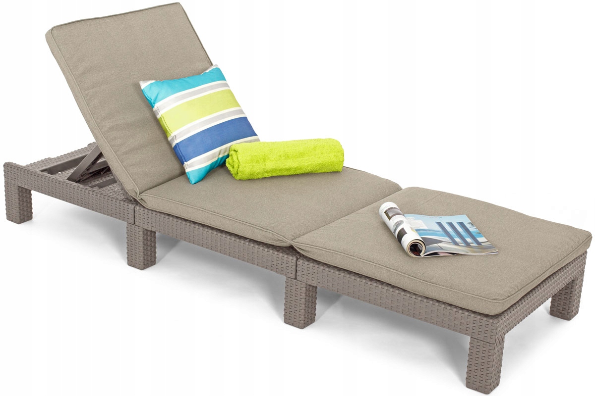 Leżak basenowy Daytona Deluxe leżanka plażowa do opalania cappuccino