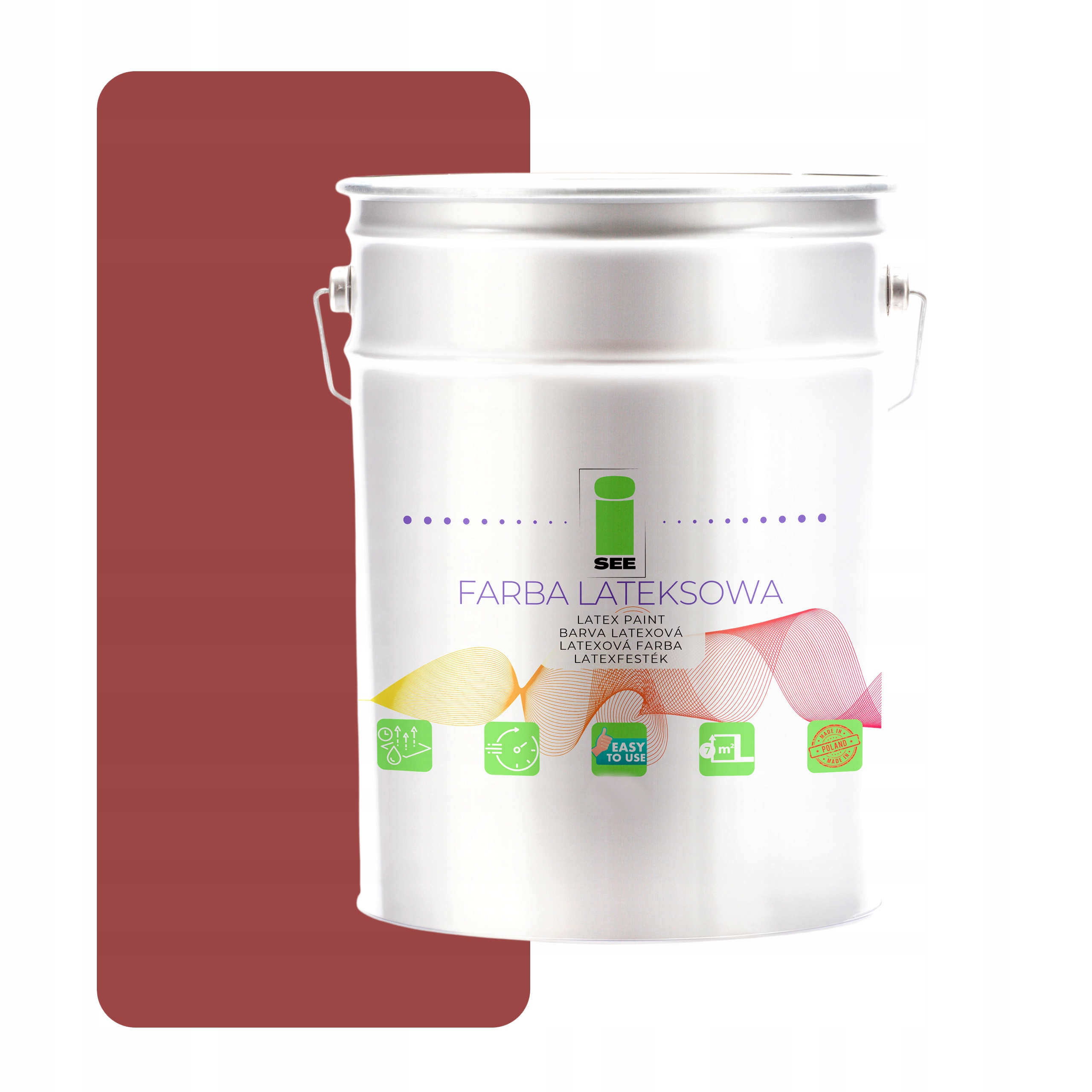 Latexová Farba Na Steny, Priedušná, Hnedá, Tehlová, 10 L, Hypoalergénna