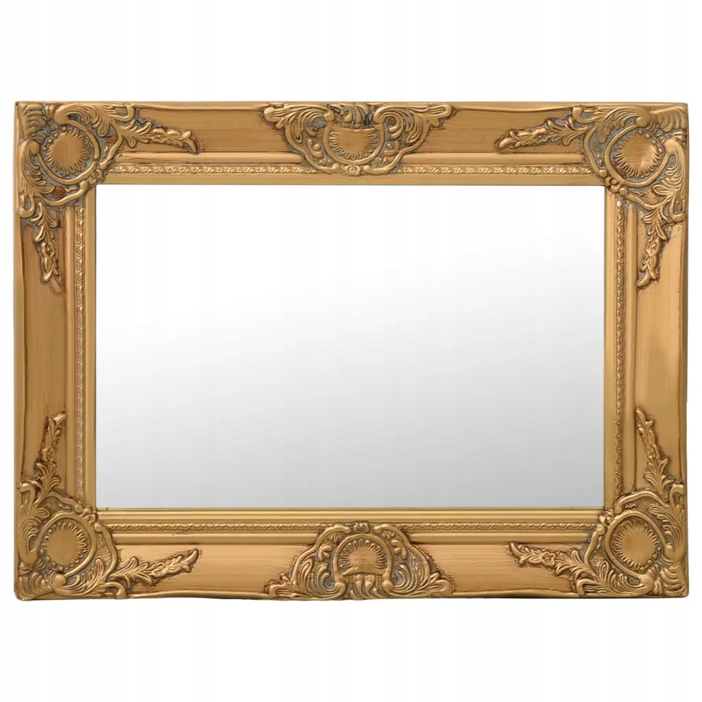 Nástěnné zrcadlo barokní styl 60 x 40 cm zlaté Zlato 320329