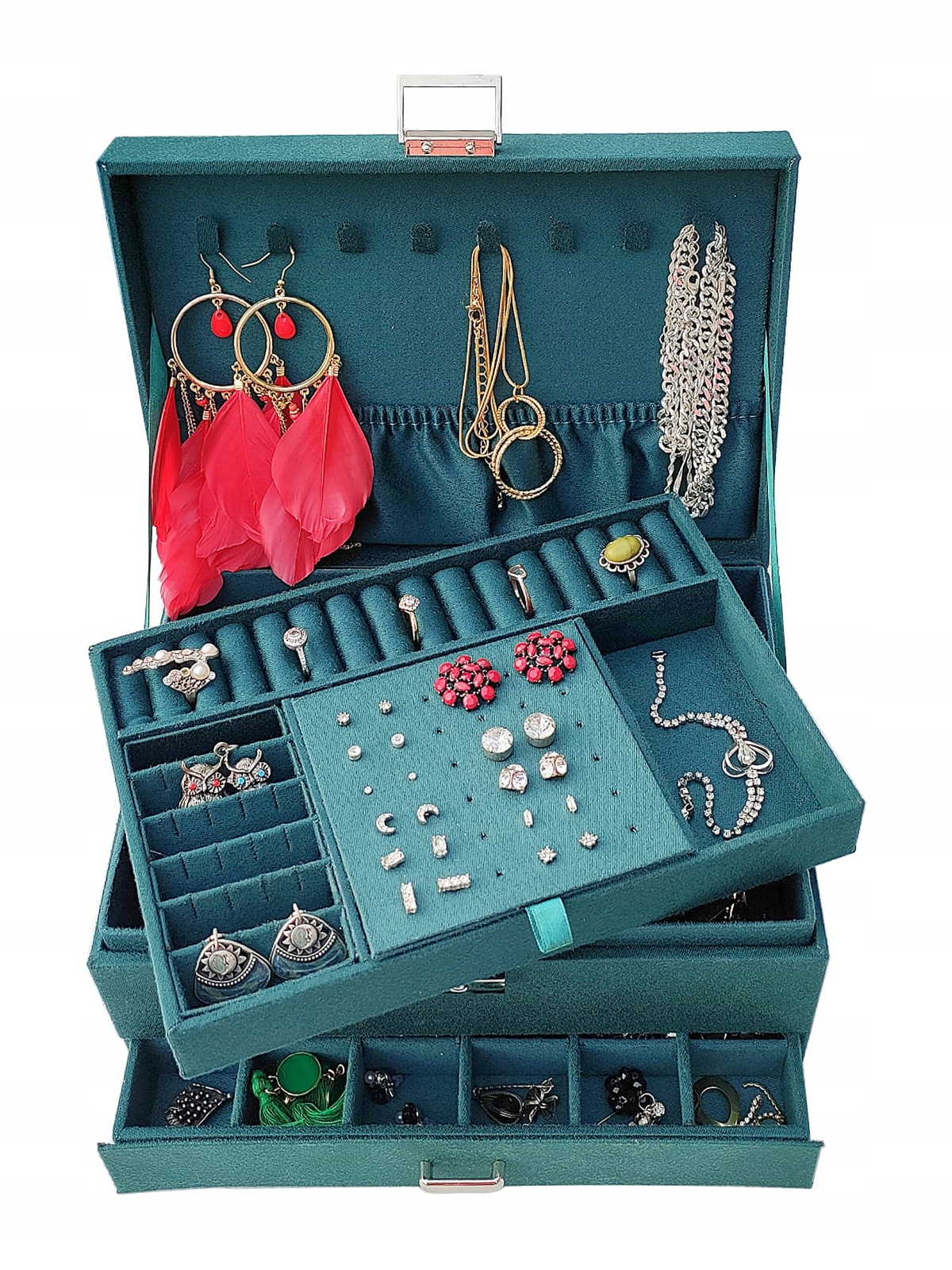 Organizér Krabička Na Šperky Elegantní Kufřík Uzamykatelný Dárek Pro Maminku