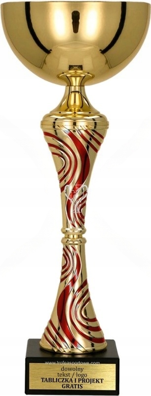 Bohatý pohár Zlato-červený Odměna Sport Závody 41 cm Gravírování Bonus