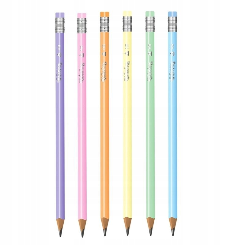 

6 x Ołówek Trójkątny pastelowy Hb Colorino Kids