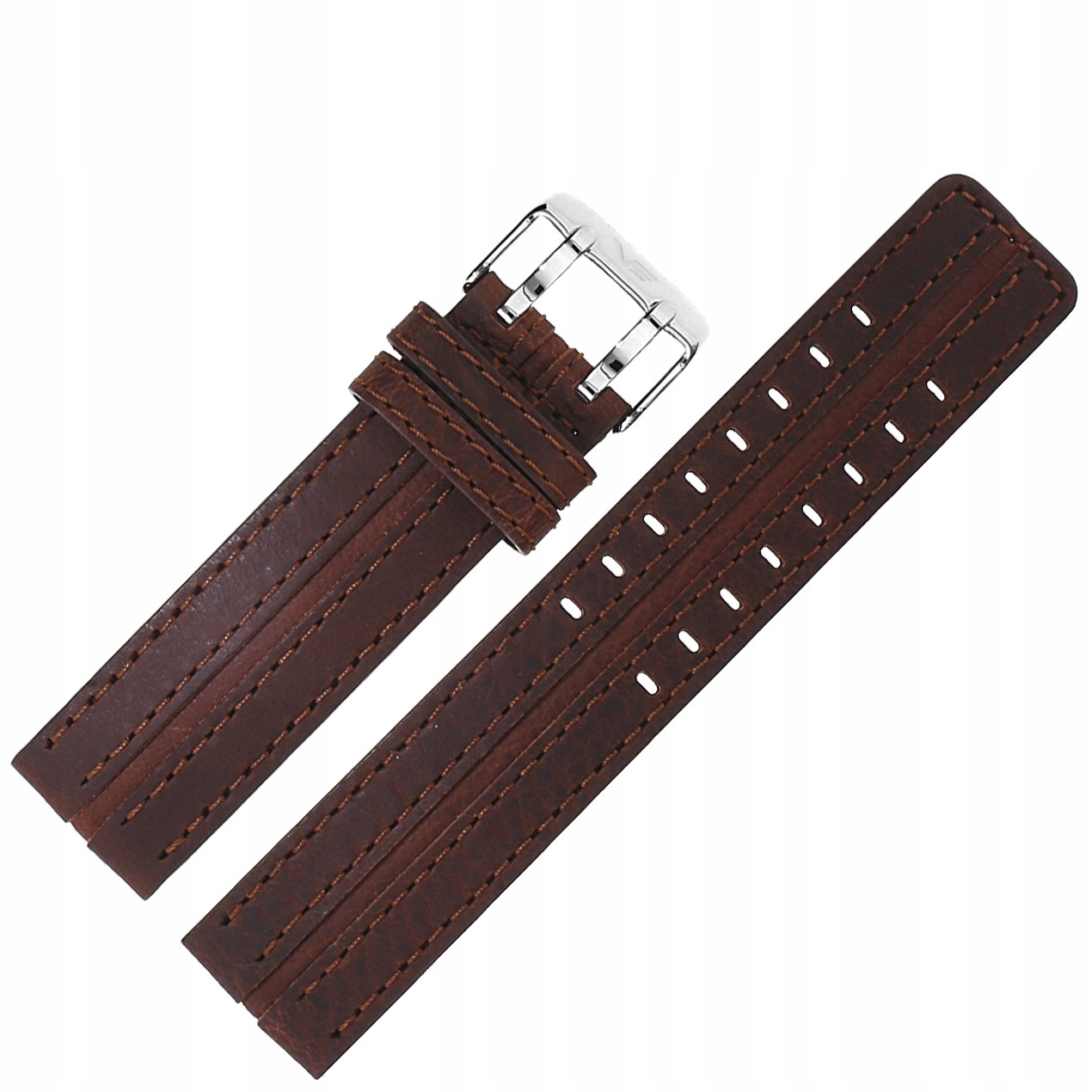 Pásek Expedition kůže (A762) tmavě hnědá lesklá barva