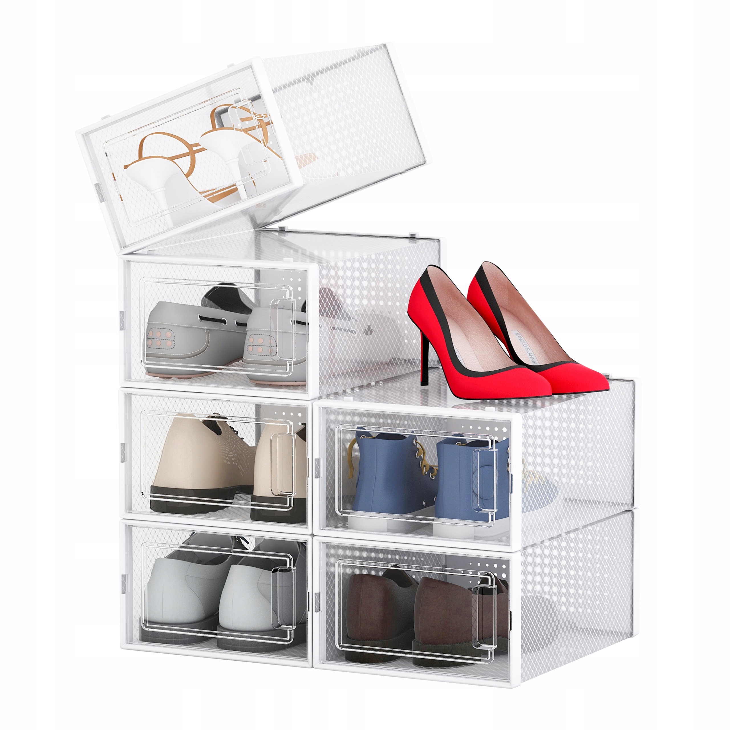 

4CONVY Pudełka Pojemnik Organizer Na Buty Premium