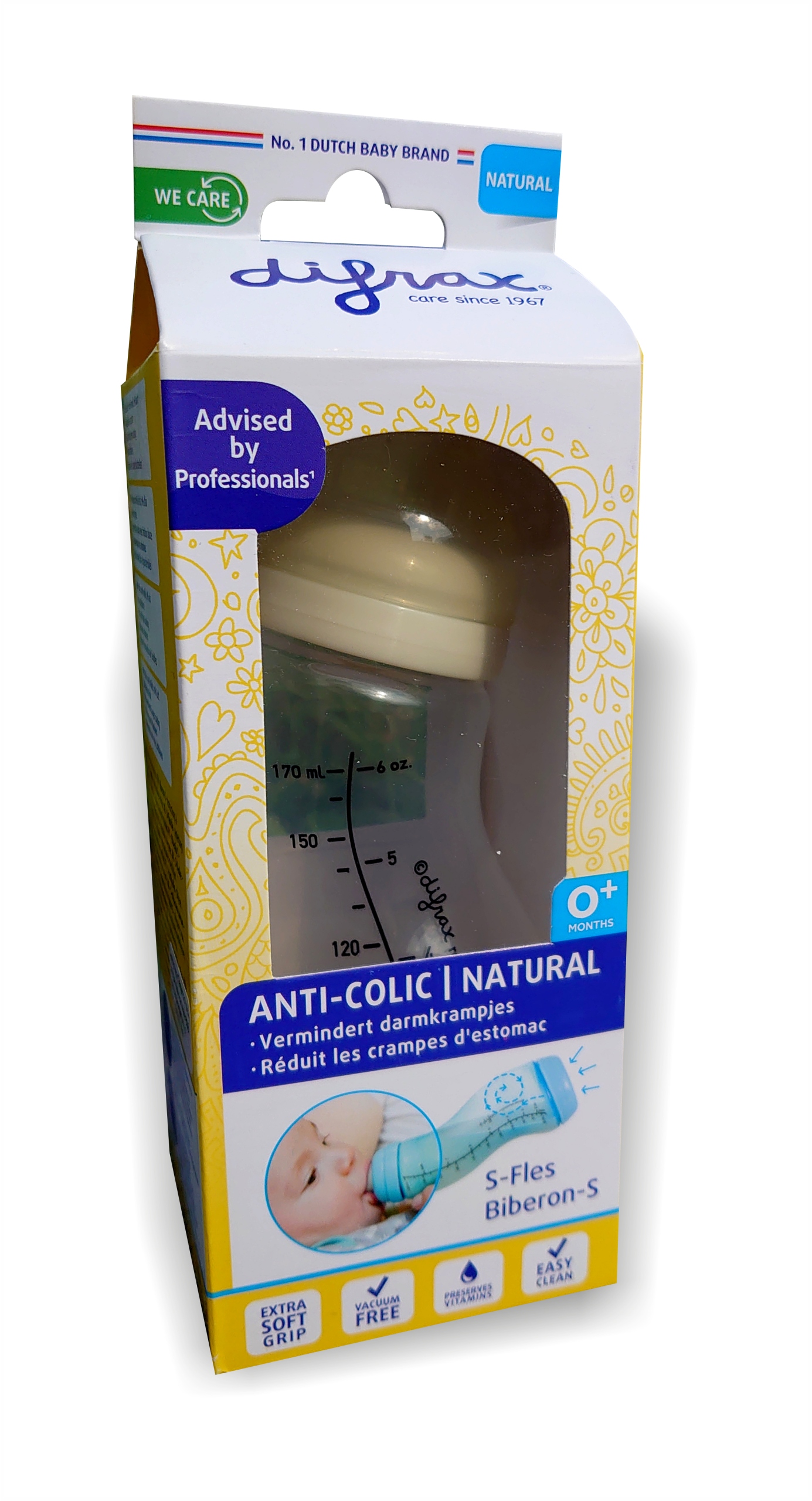 DIFRAX BUTELKA ANTYKOLKOWA NATURALNA 170 ML WĄSKA Pojemność Inna