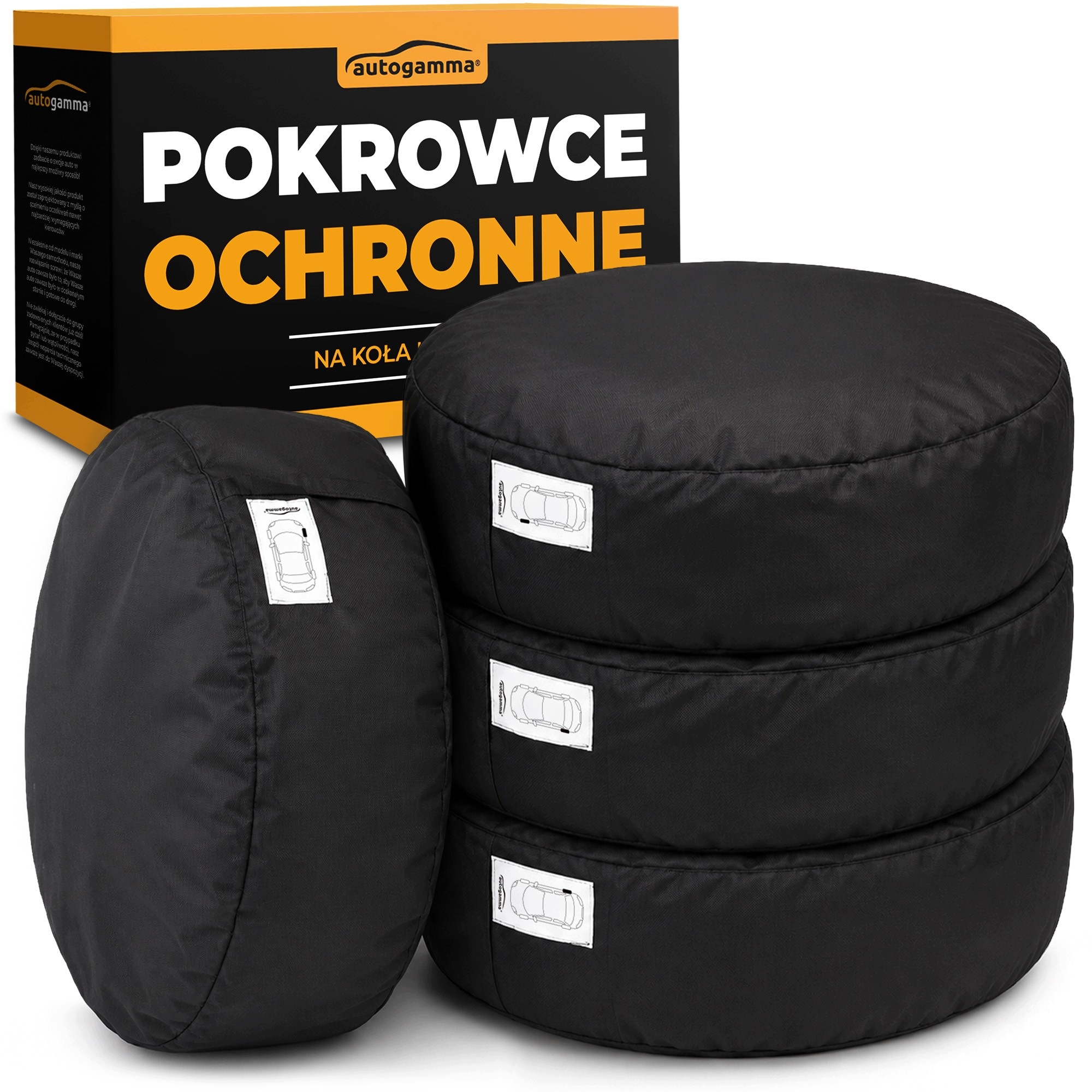 Pokrowce Ochronne Worki na Koła Opony 17–20" Cali Komplet Zestaw 4 szt