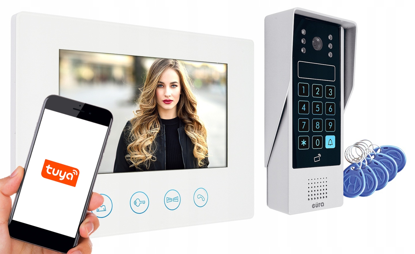 Wideodomofon Wideo Domofon Wifi Eura Furtka Brama