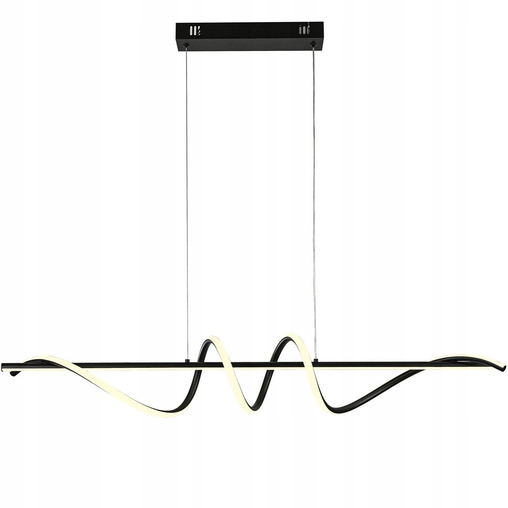 Lampa sufitowa wisząca Led czarna do kuchni jadalni nad stół, wyspę Bastelo