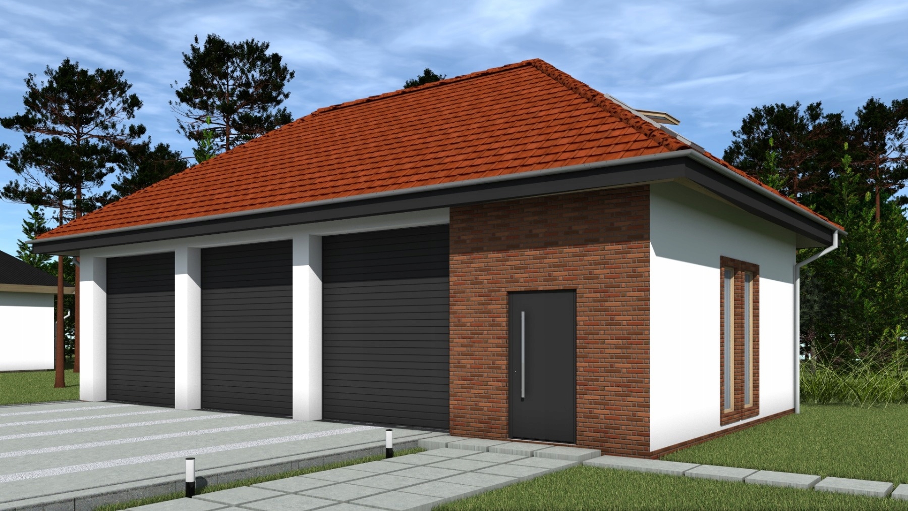 PROJEKT GARAŻU TRZYSTANOWISKOWEGO G312