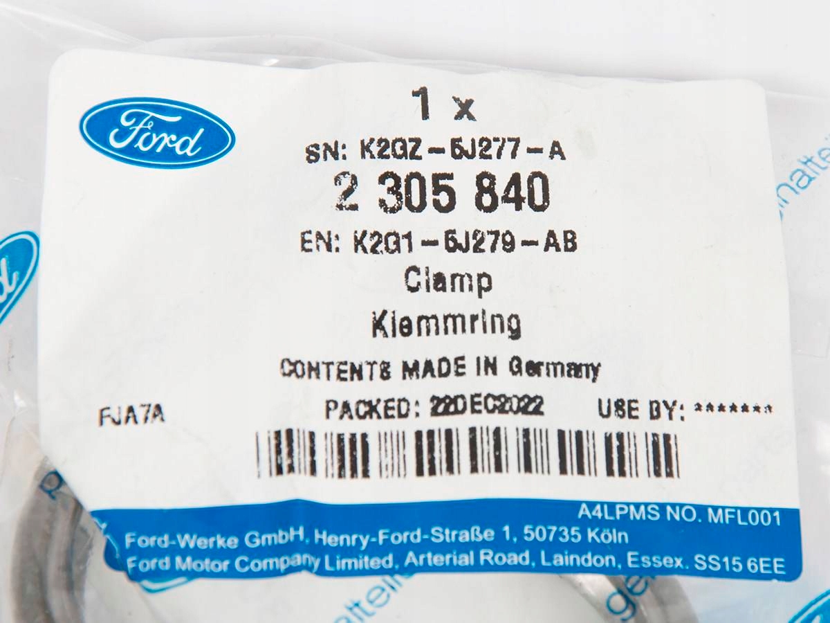 OBEJMA ZACISK WTRYSKIWACZA ADBLUE FOCUS KUGA Marka FORD OE