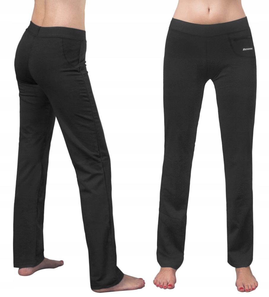 Sportowe Spodnie Dresowe Damskie Dresy Treningowe Rennox 126/32 r XL czarne