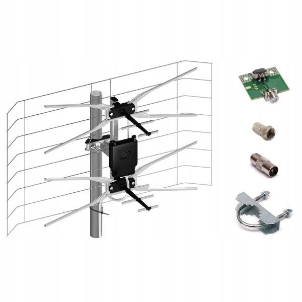 

Antena Tv siatkowa DVB-T2 ASP-4 11 dBi MUX-8 Dipol