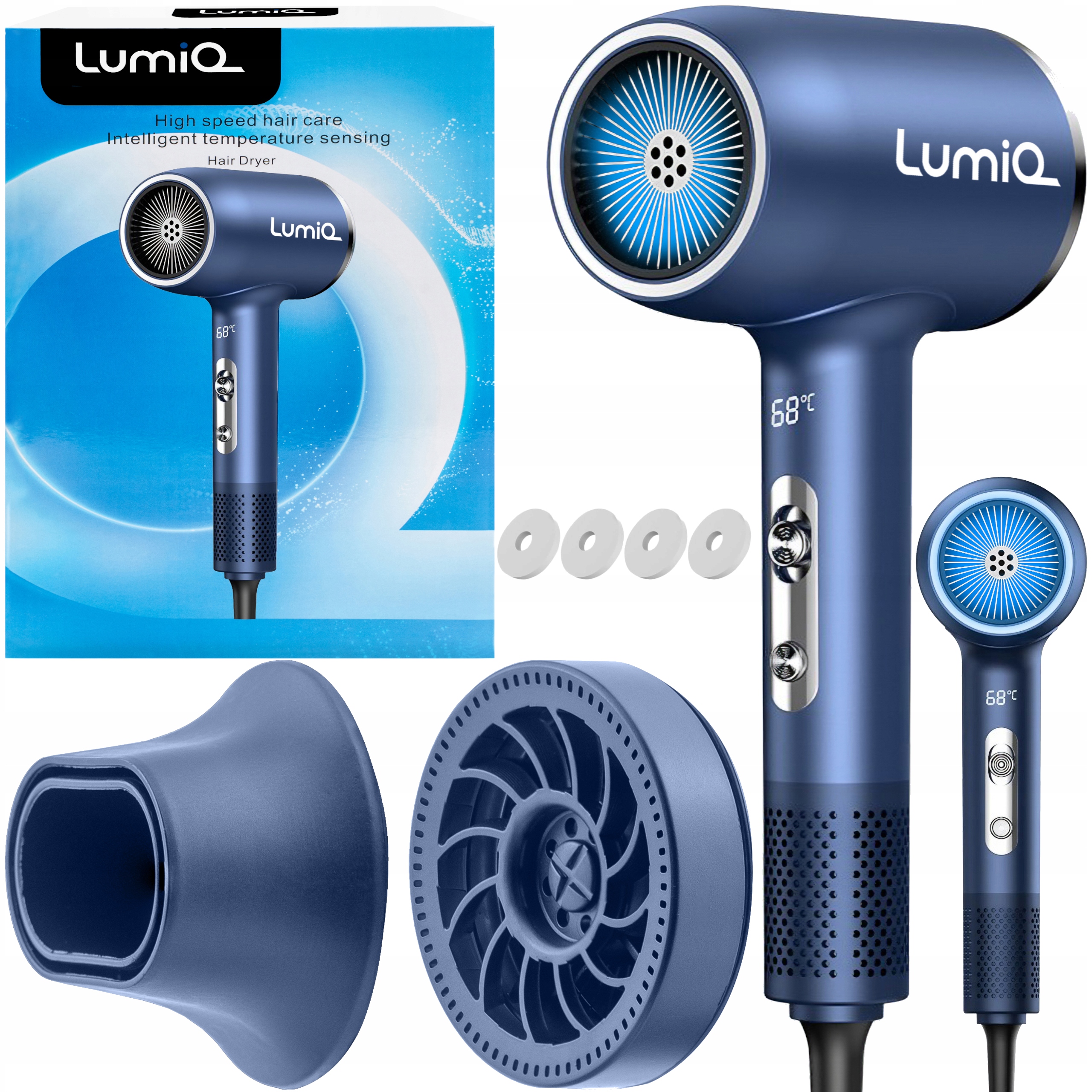 Suszarka Do Włosów z Jonizacją Mocna Koncentrator Zimny Nawiew Tryb Turbo