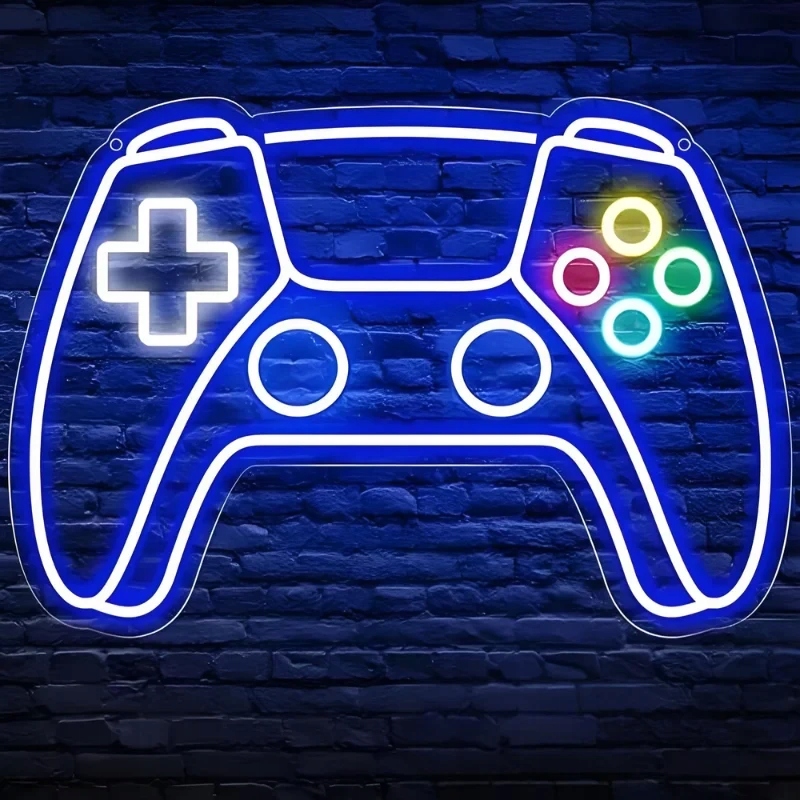 Neon LED PS5 Controller Gamepad Regulacja jasności, USB