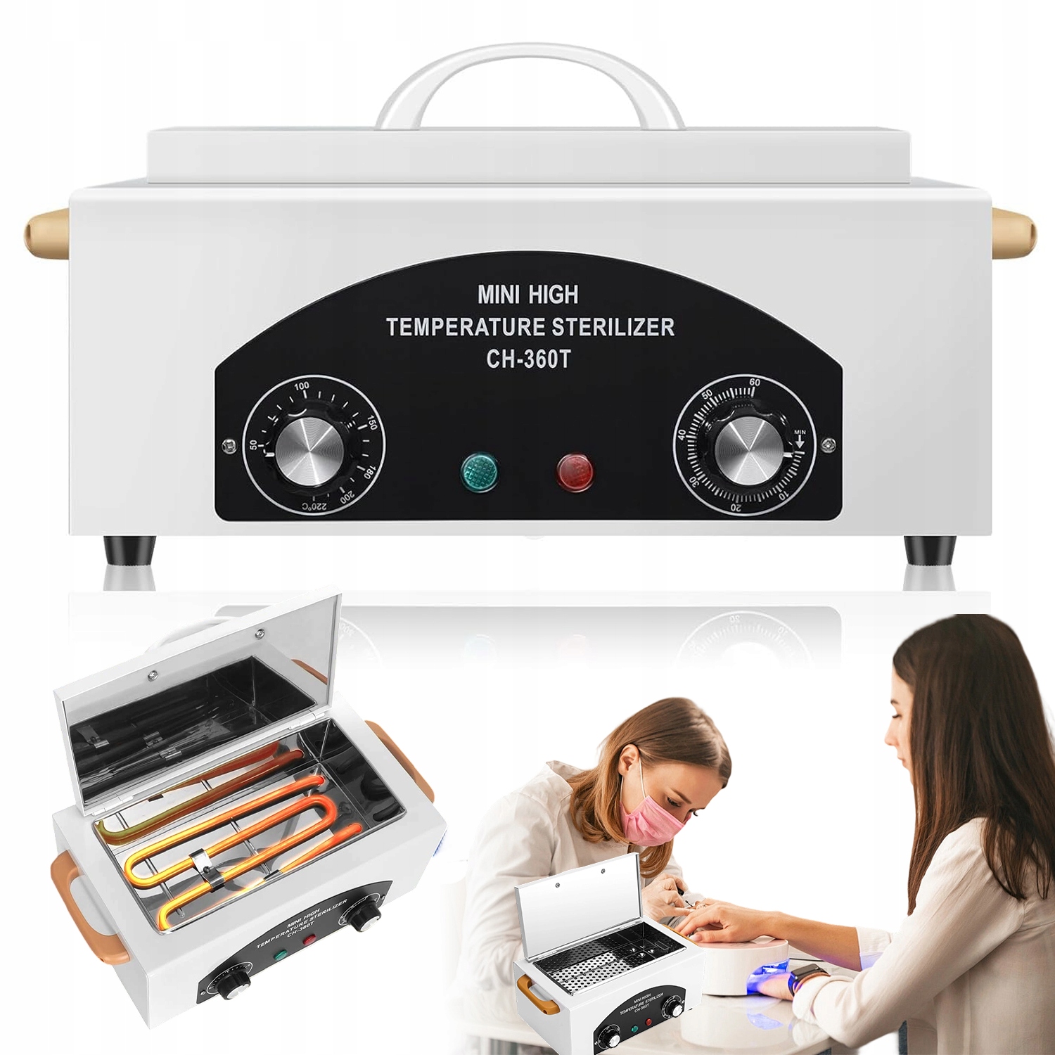 220°C Sterilizátor S Odnímatelnými Držáky A Montážním Příslušenstvím