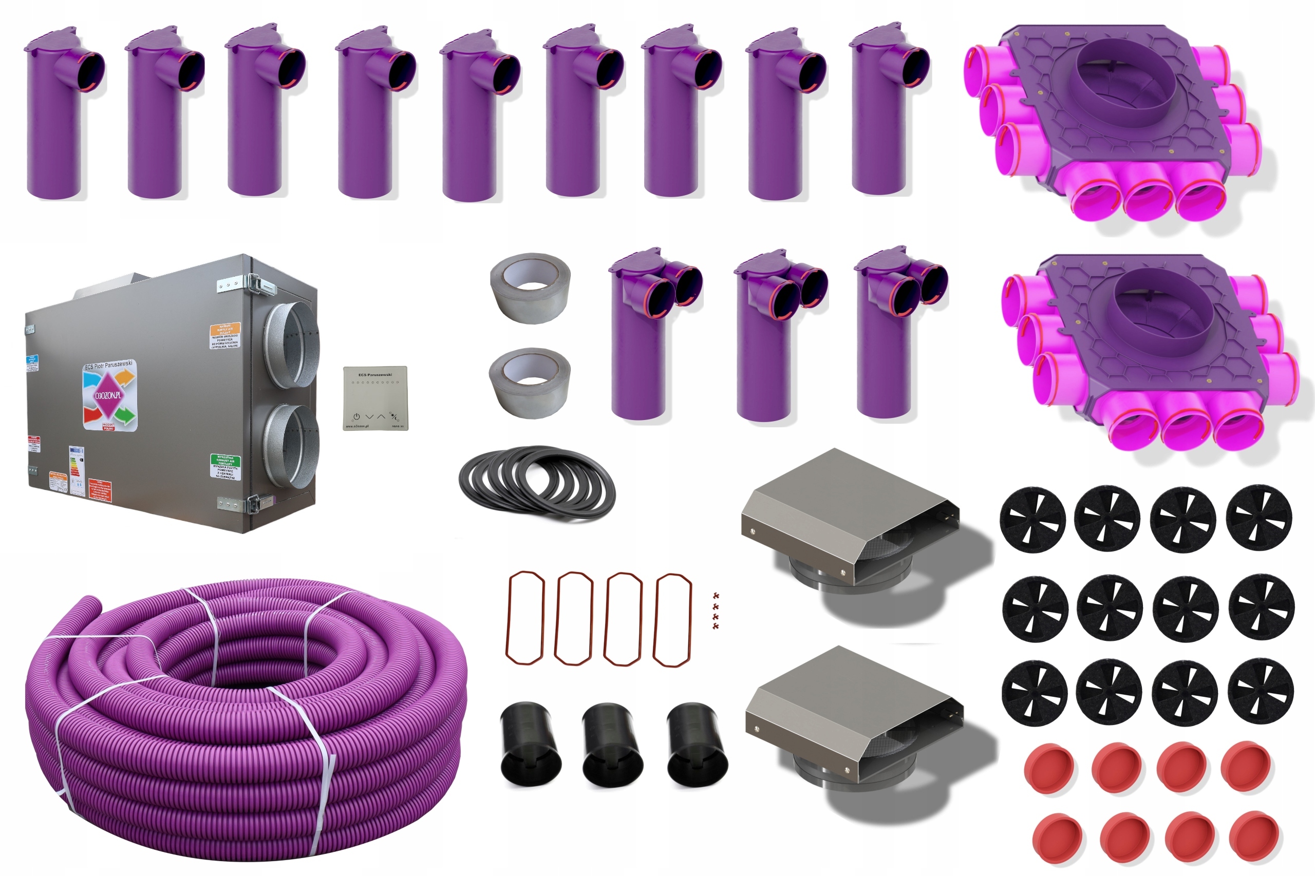 Рекуперация вентиляция комплект элементов дом до150