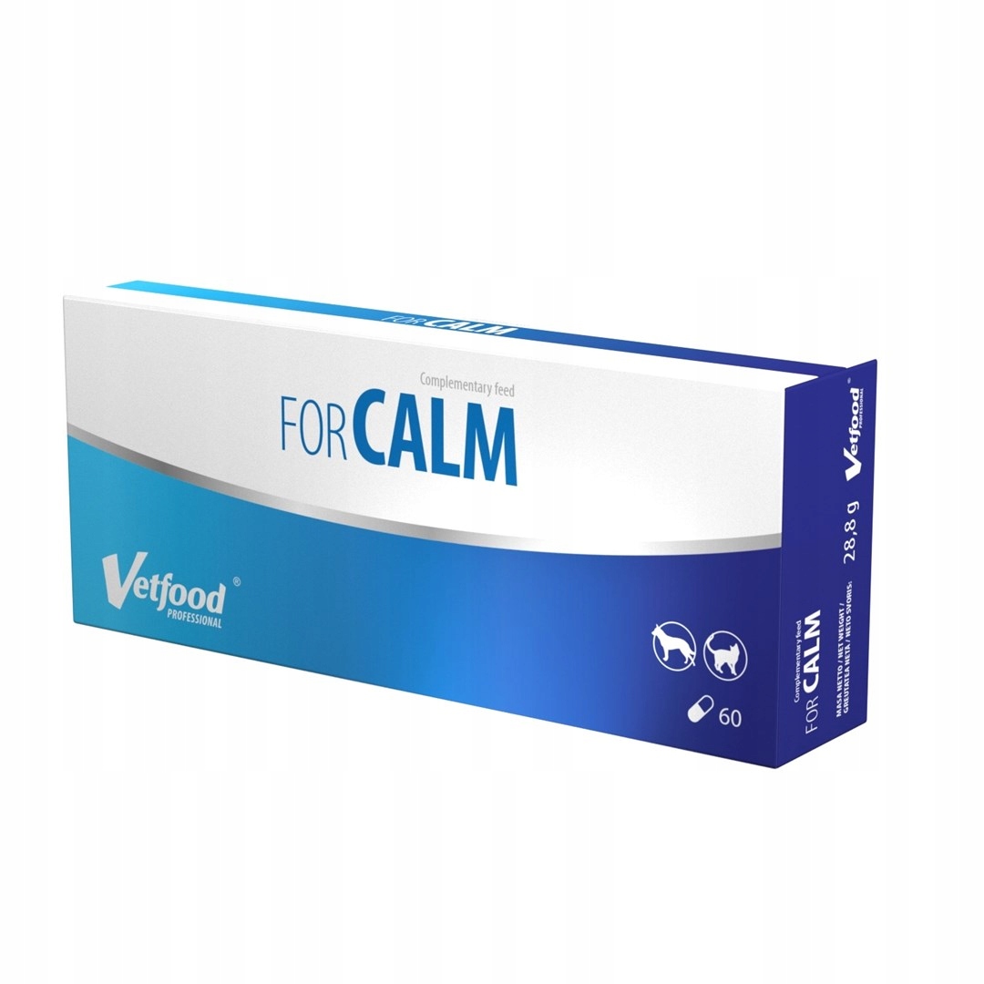 VetFood For Calm kapsle pro zklidnění stresu a úzkosti u kočky a psa 60 kapslí