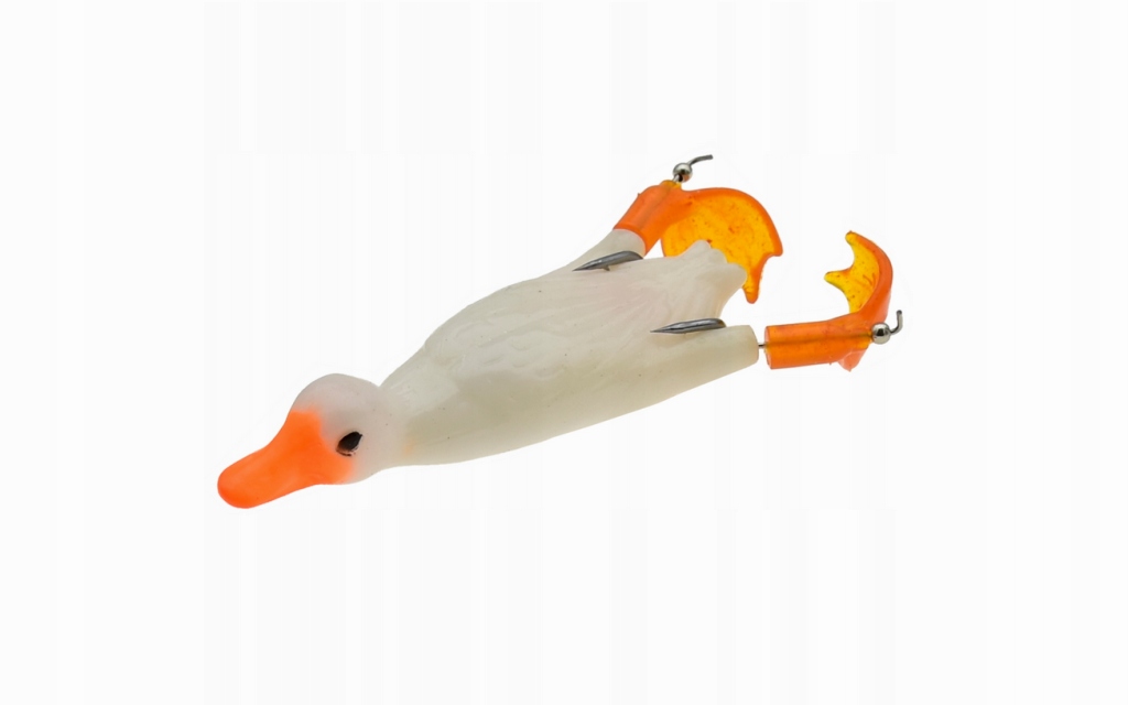 KACZKA 3D ANTYZACZEPOWA POWIERZCHNIOWA STARORZECZNA SPINNING OBROTOWE NÓŻKI Model WOBLER POPPER TWISTER GUMA SZTUCZNA ŻABA ŻABKA FL
