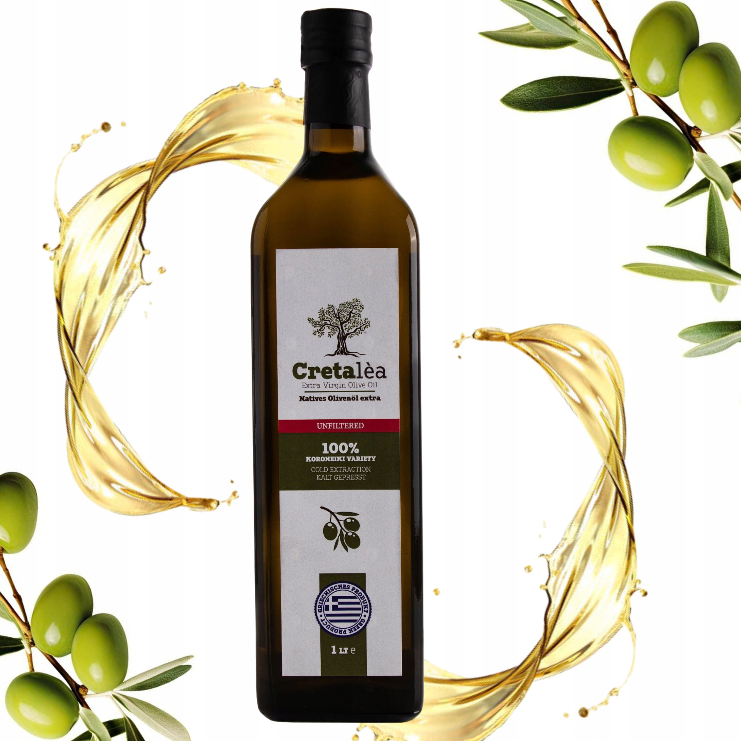 Levně Extra panenský olivový olej 1L Řecký Nefiltrovaný Datum 03/2027