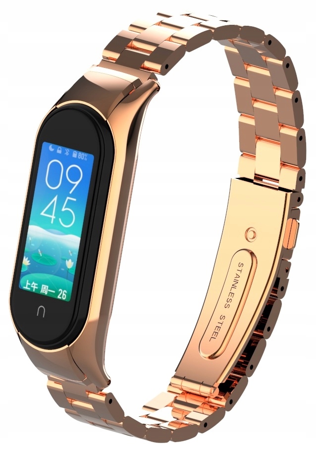 PASEK OPASKA do XIAOMI MI BAND 5/6 PRZYRZĄD KOLORY Materiał stal