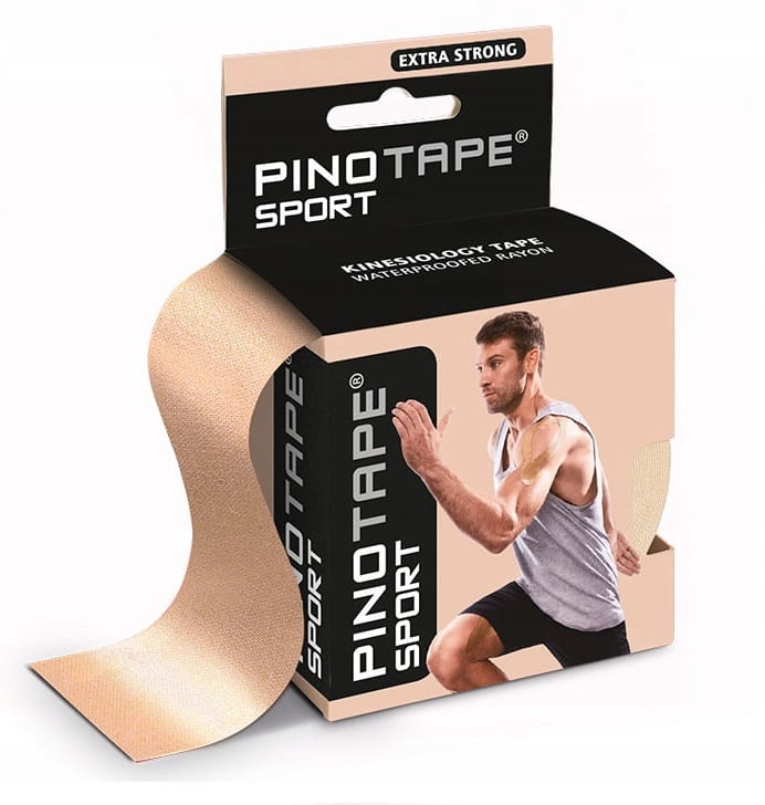 

Taśma kinesio 5cm x 5m Pinotape Sport tejp beżowy