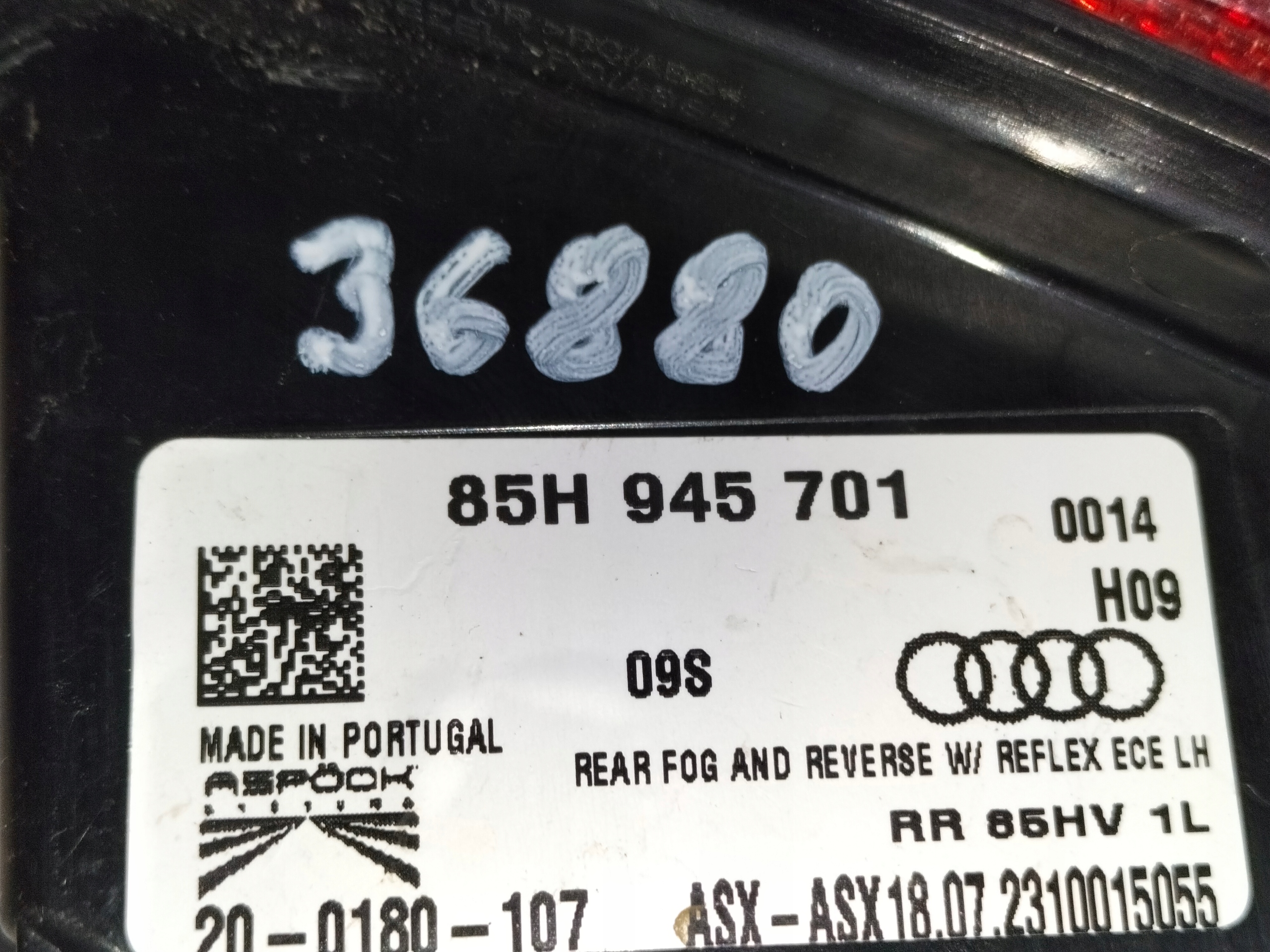 light fog lights rear rear part left AUDI Q6 85H 24- LED