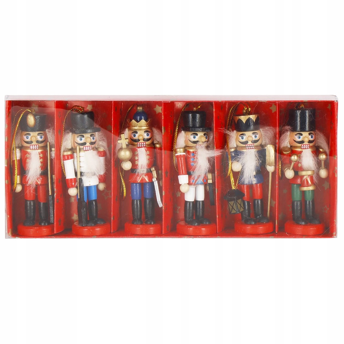 ZAWIESZKA DZIADEK DO ORZECHÓW NA CHOINKĘ ZESTAW x6 Marka Springos