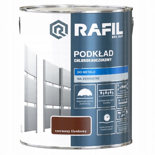 

Rafil Podkład Chlorokauczukowy 0,9L Czerwony Tlenk