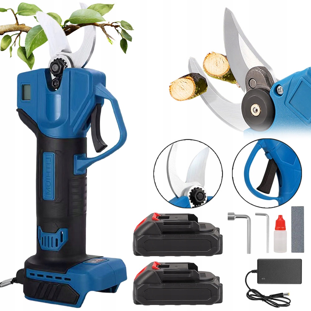 Zahradní nůžky Akumulátorové elektrické nůžky na keře a větve Nůžky