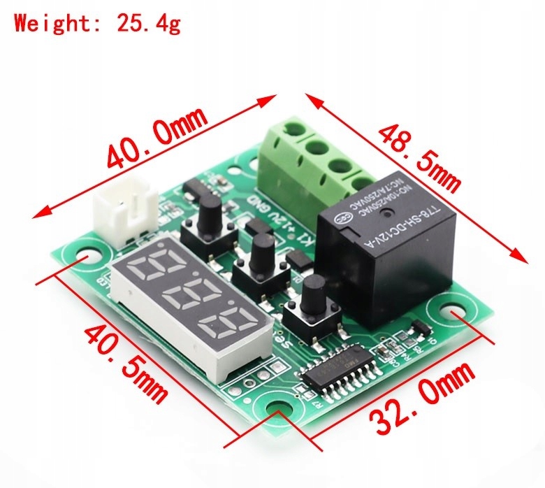 Termostat, regulator temperatury 12V -50C +110C Kod producenta 11