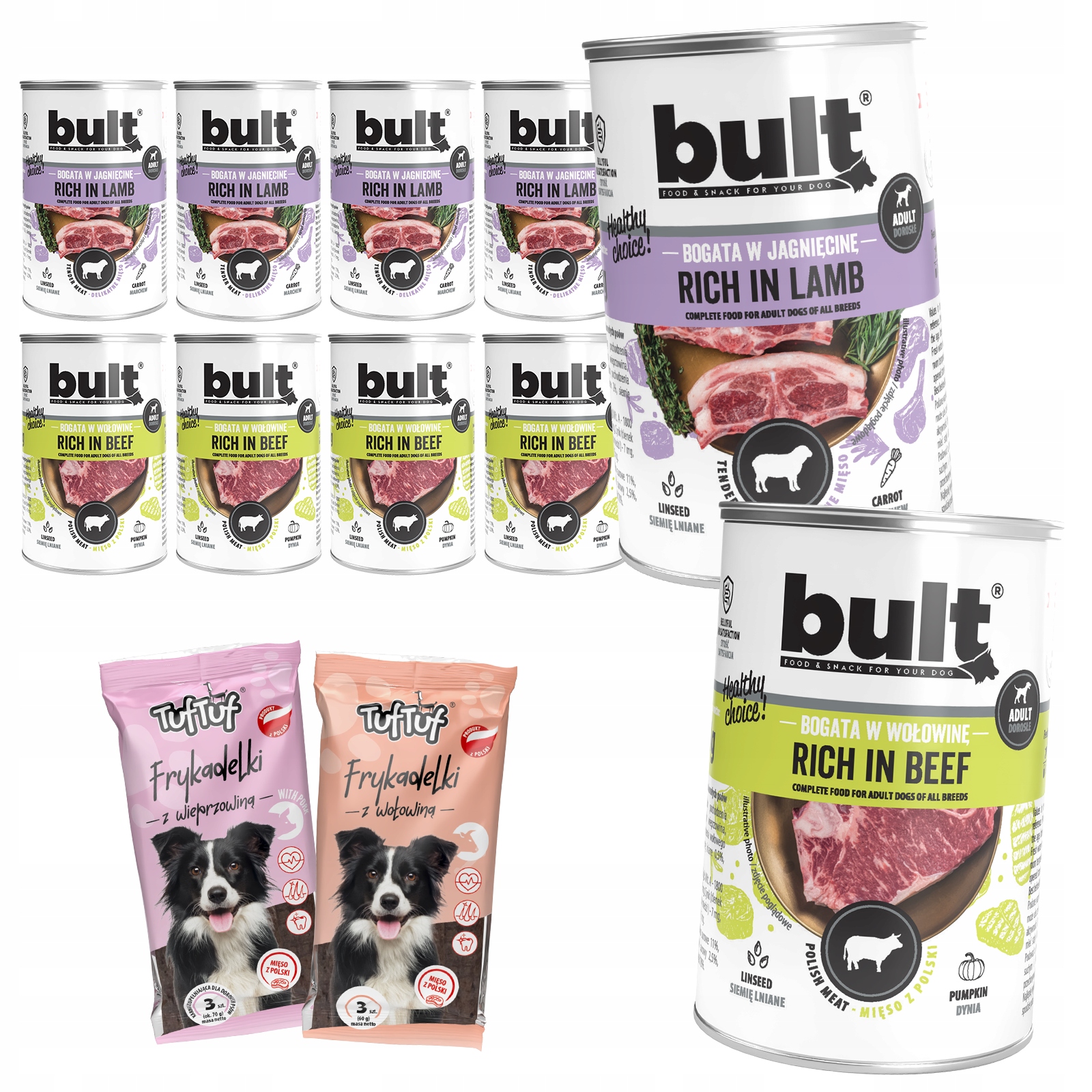 Bult vlhké krmivo pro psy Jehněčí konzerva 10x400 g