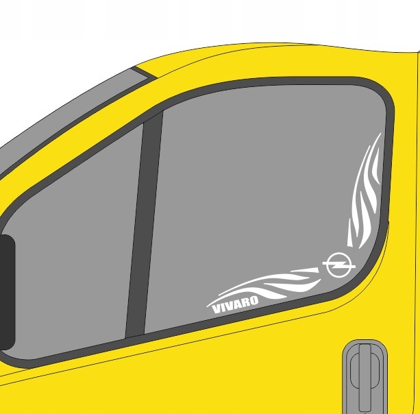 

Naklejki narożniki na szyby boczne Opel Vivaro